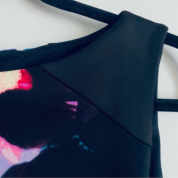 Maggy London Women's Floral Print Short Sleeve Midi Pencil Dress Size 8 - Picture 5 of 11